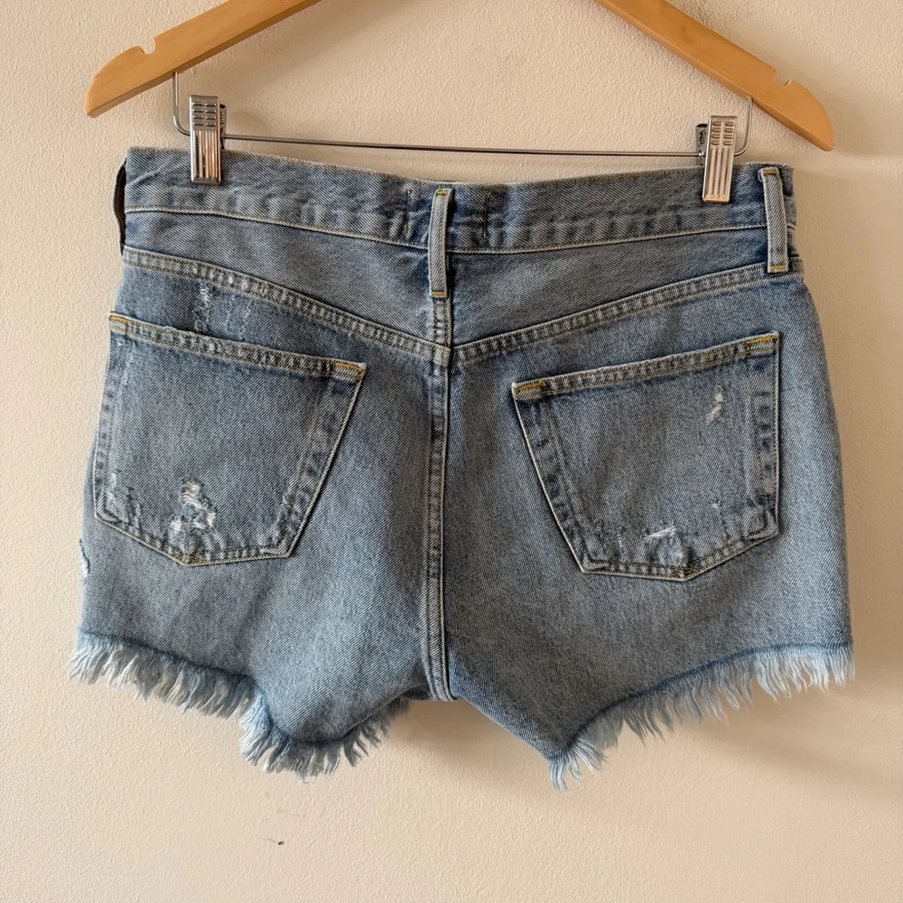 Agolde Parker Vintage Cutoff Organic Cotton Denim Shorts Size 28